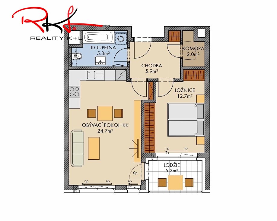 Prodej bytu 2+kk 53 m² – fotografie 2