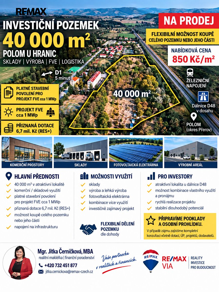 Prodej komerčního pozemku 5000 m²