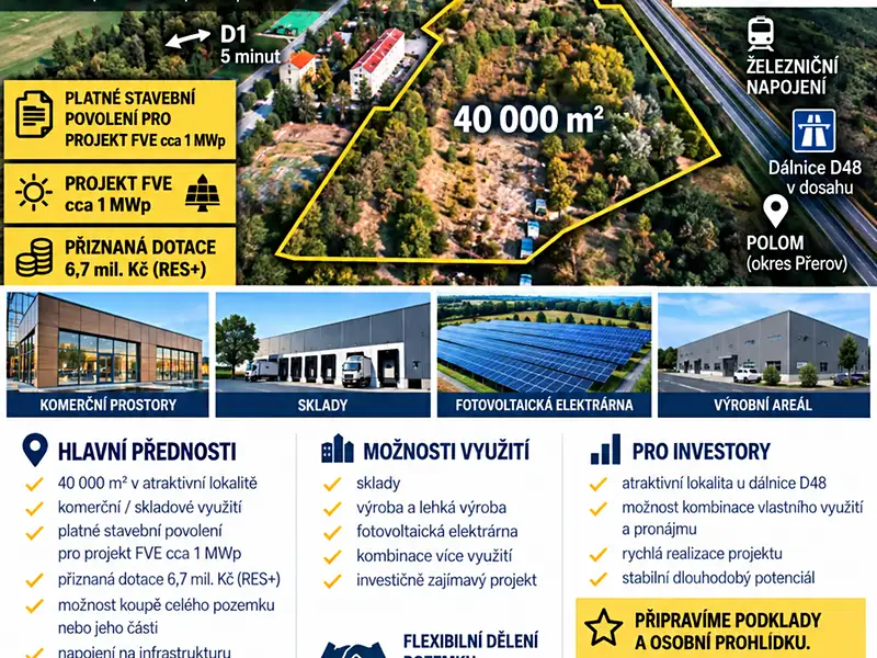 Prodej komerčního pozemku 5000 m², Polom – náhled fotky 1