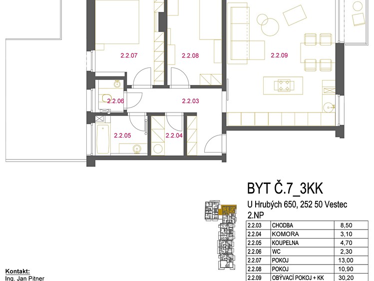 Квартира 3+kk на продаж, 73 м² (28 з 28)