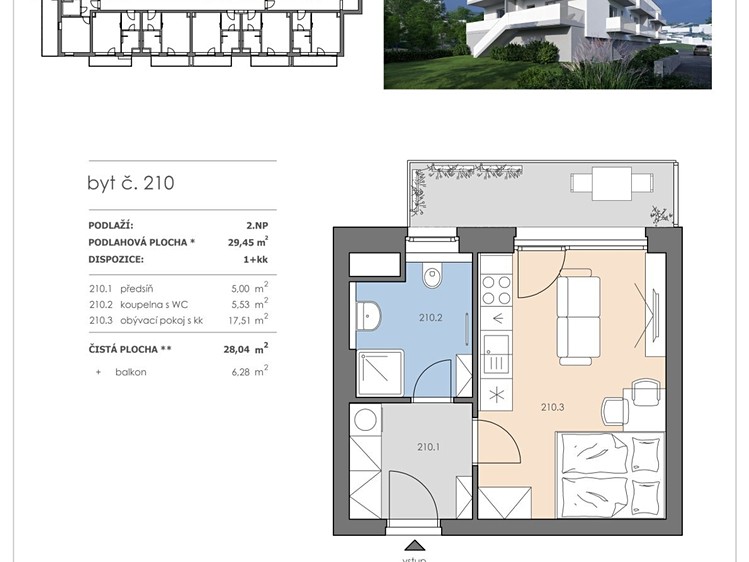 Квартира 1+kk на продаж, 28 м² (10 з 16)