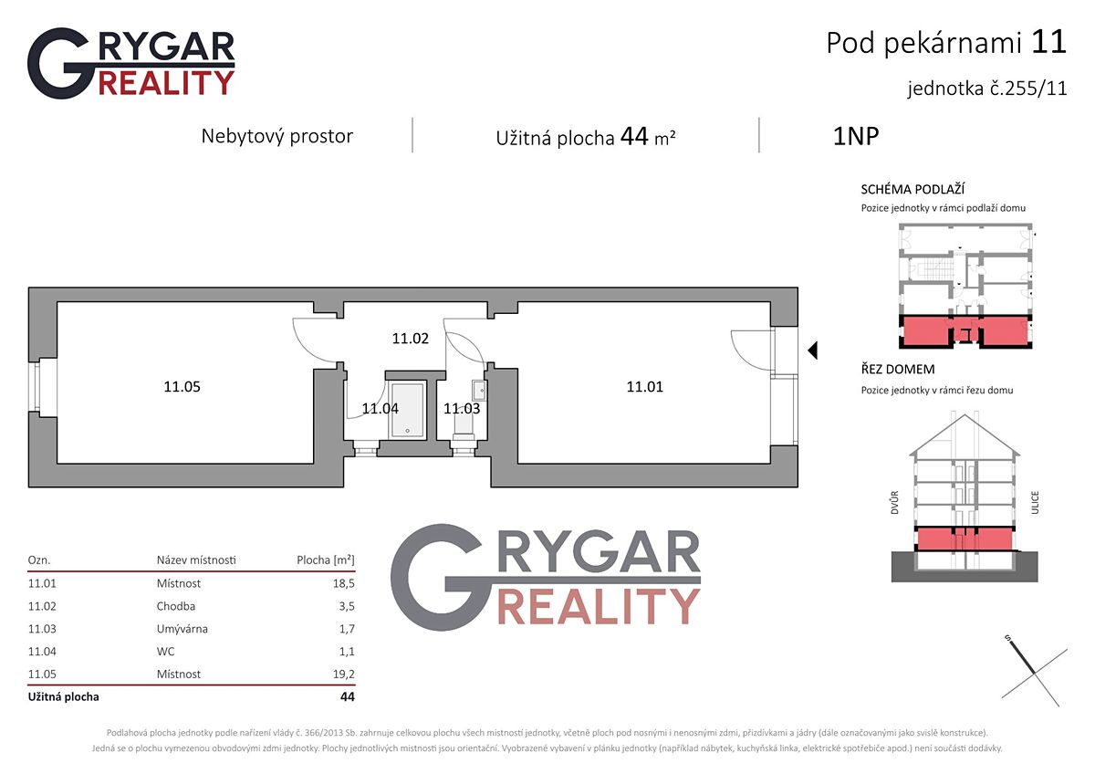 Prodej obchodního prostoru 44 m² – fotografie 3