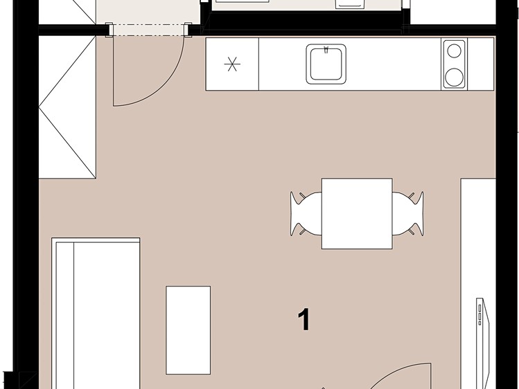 Квартира 1+kk на продаж, 33 м² (2 з 7)