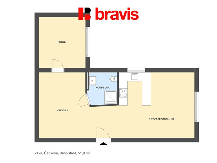 Prodej bytu 2+kk, 52 m² (2 z 14)