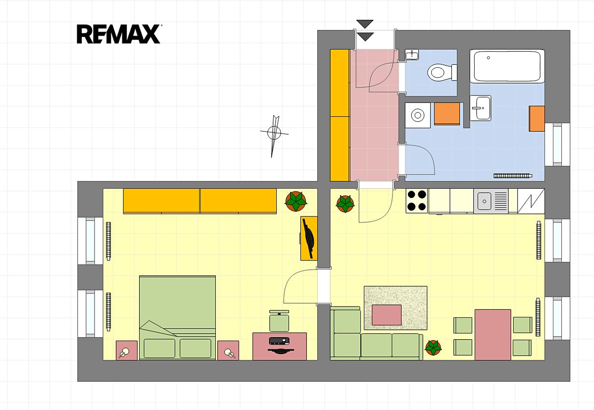 Pronájem bytu 2+kk 47 m² – fotografie 4