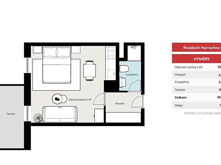 Prodej bytu 1+kk, 32 m² (7 z 13)