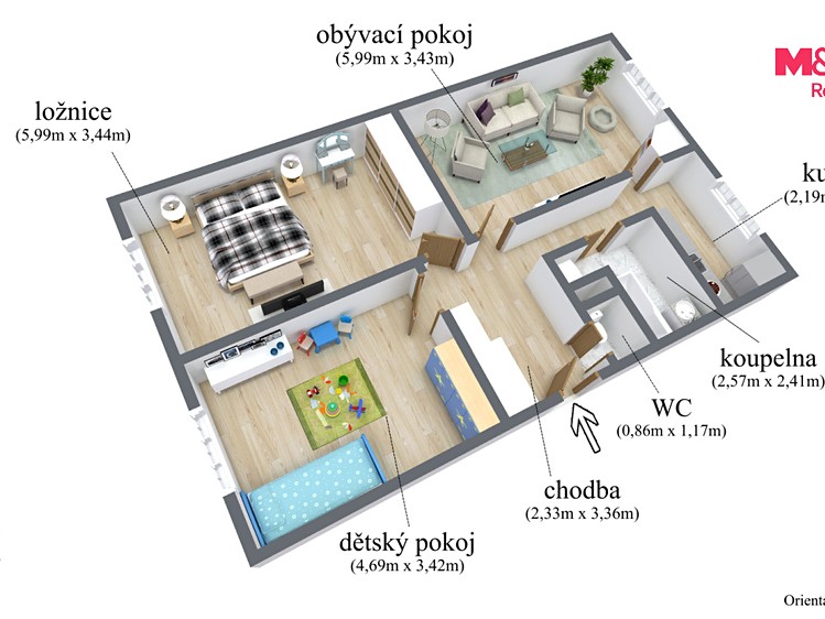 Квартира 3+1 на продаж, 80 м² (4 з 24)