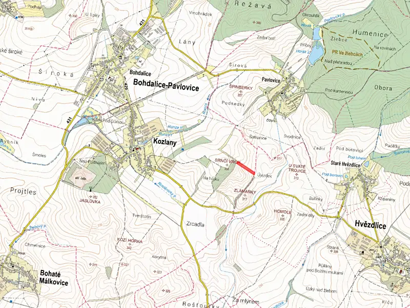 Prodej pole 6071 m², Kozlany – náhled fotky 2