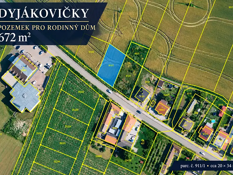 Prodej stavebního pozemku 672 m², Dyjákovičky – náhled fotky 1