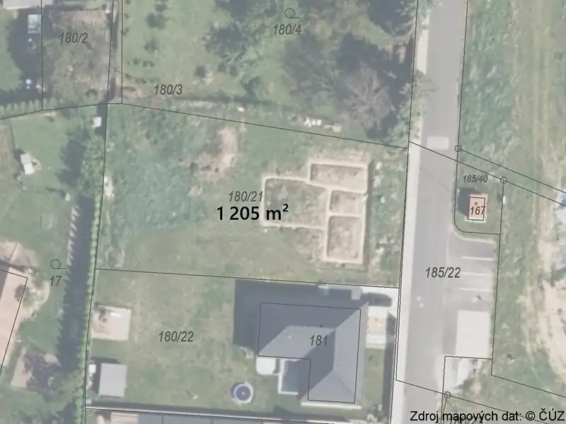 Prodej stavebního pozemku 1205 m², Vyžice – náhled fotky 2