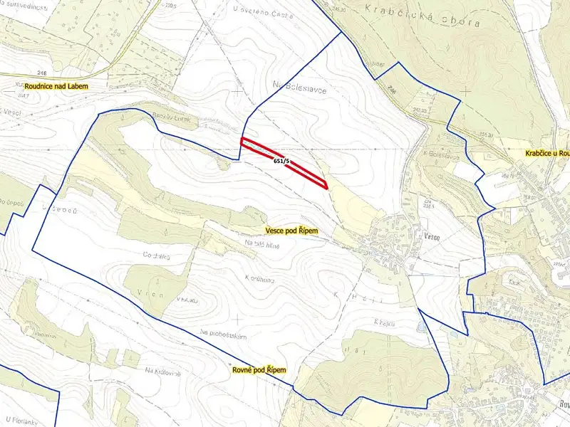 Prodej pole 10600 m², Krabčice – náhled fotky 3