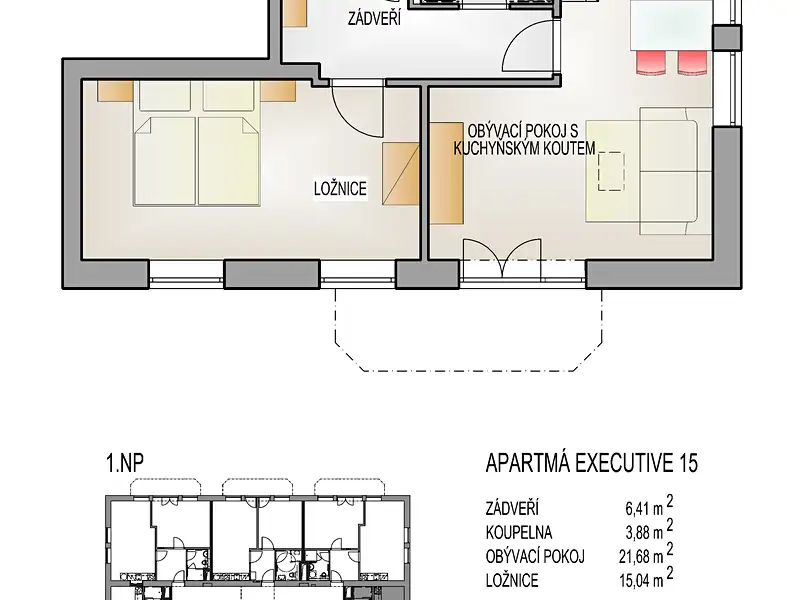 Prodej bytu 2+kk 48 m², Lipová-lázně – náhled fotky 3