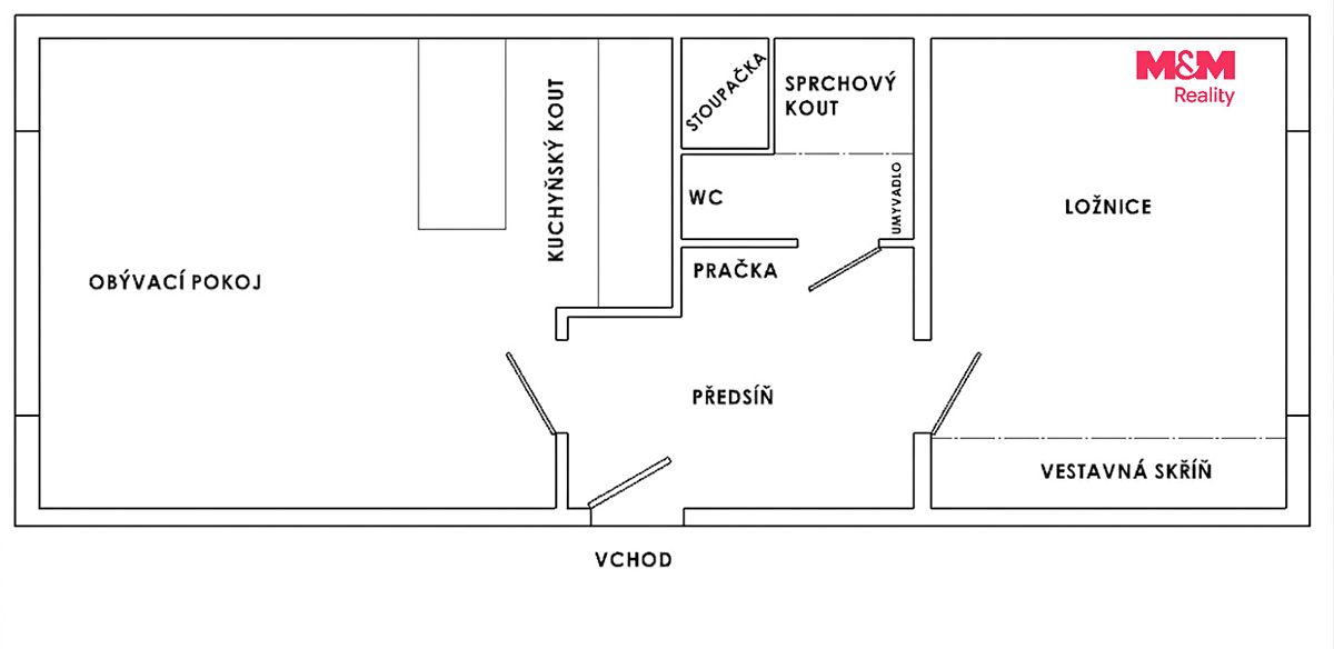 Pronájem bytu 2+kk 42 m² – fotografie 3