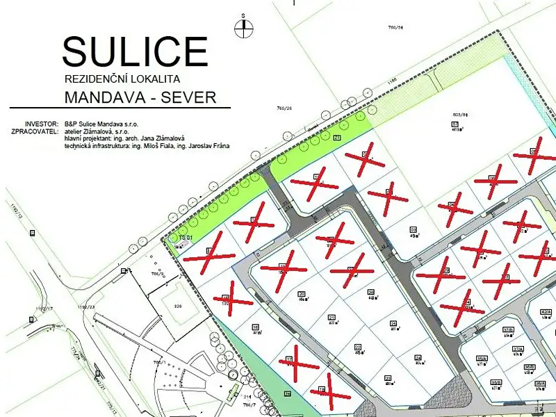 Prodej stavebního pozemku 801 m², Sulice – náhled fotky 2