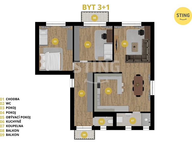 Wohnung 3+1 zum Kauf, 95 m² (11 von 18)