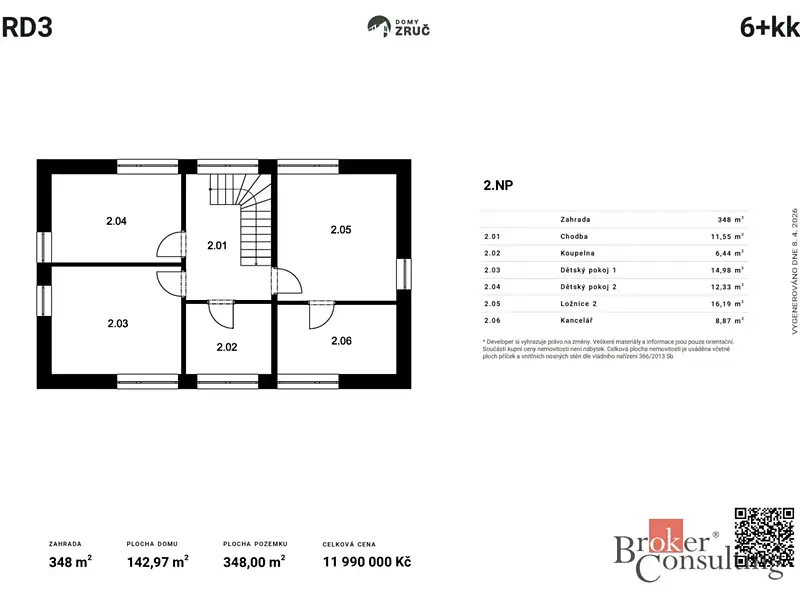 Prodej rodinného domu 142 m², pozemek 348 m², Zruč-Senec – náhled fotky 3