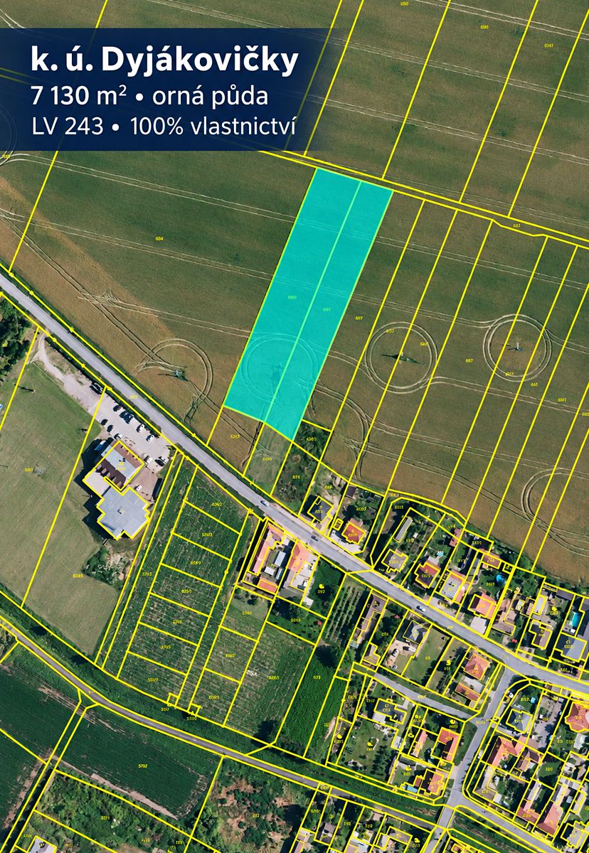 Prodej pole 7130 m²