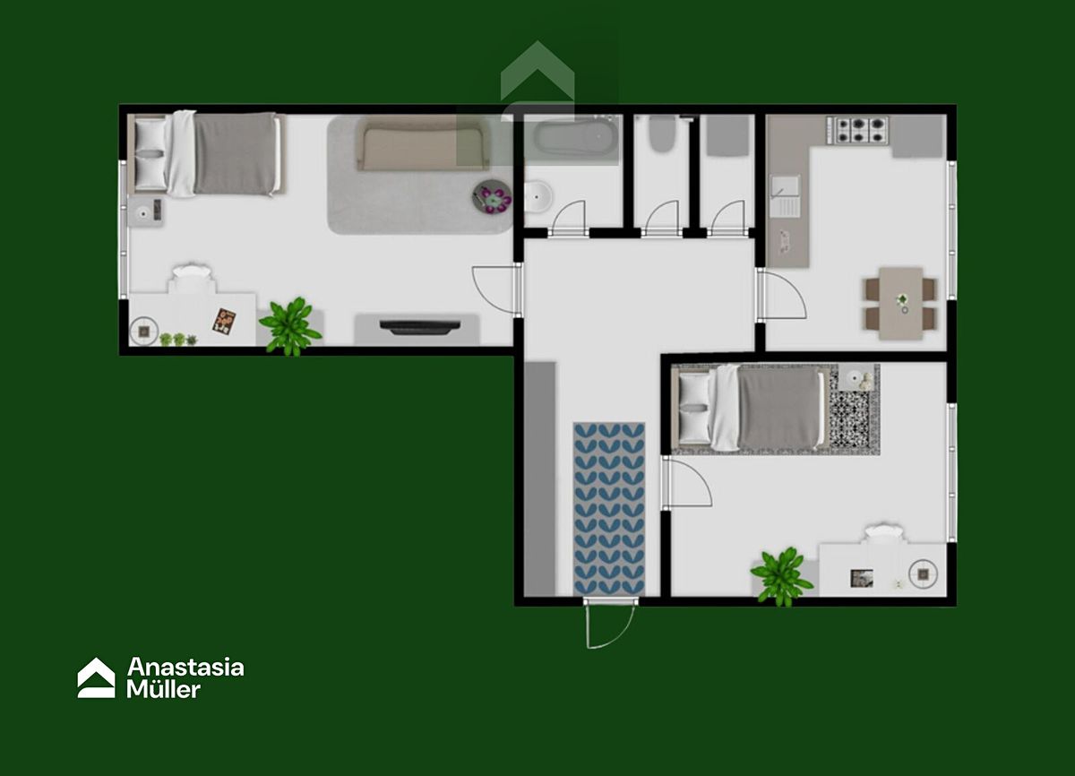 Pronájem bytu 2+1 54 m² – fotografie 3