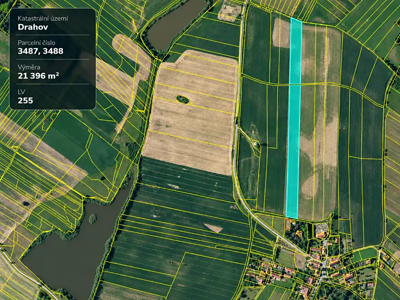 Prodej pole 21396 m², Drahov – náhled fotky 1