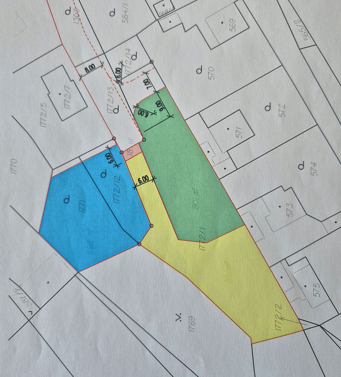 Prodej stavebního pozemku 889 m² – fotografie 3