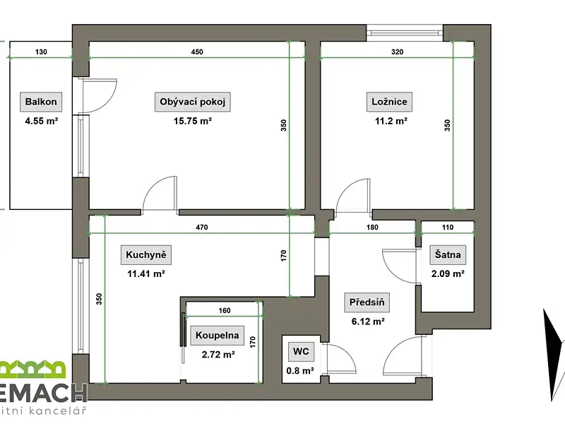 Pronájem bytu 2+1 55 m², Uherský Brod – náhled fotky 2