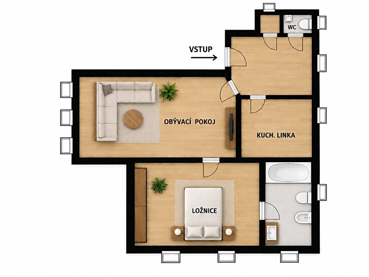 Pronájem bytu 2+1, 72 m² (14 z 14)
