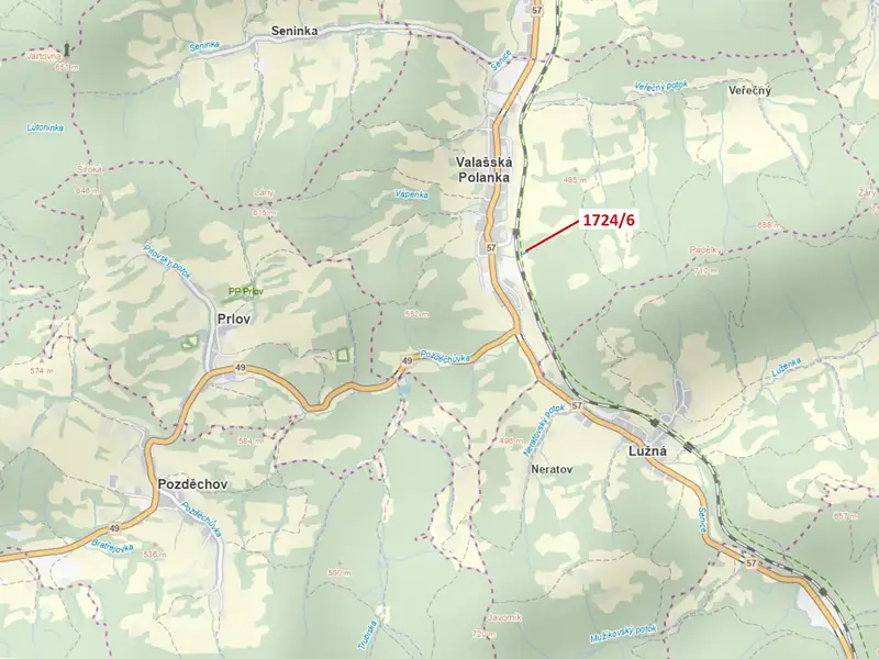 Dražba louky 762 m², Valašská Polanka – náhled fotky 1