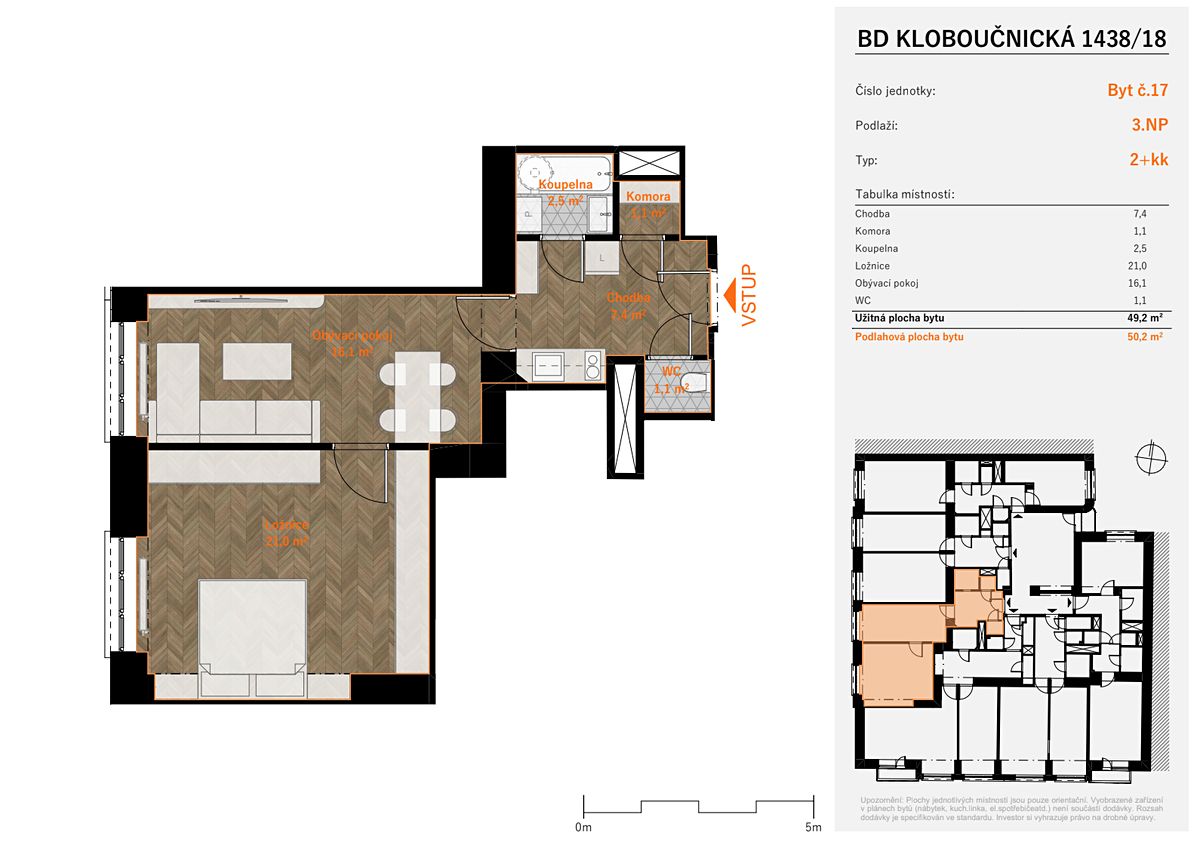 Prodej bytu 2+kk 50 m² – fotografie 5