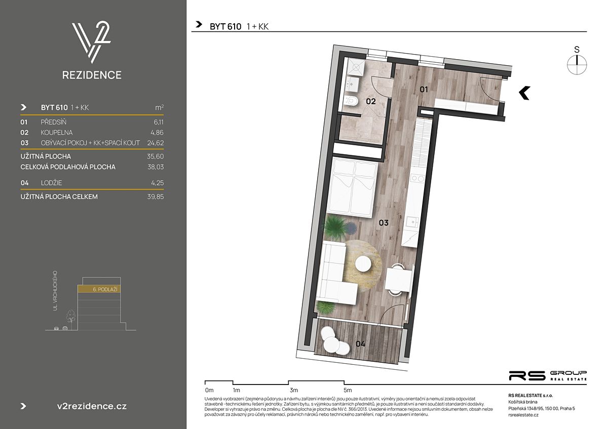Prodej bytu 1+kk 38 m² – fotografie 2