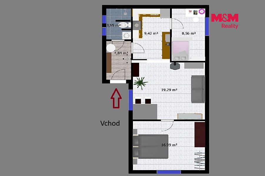 Pronájem rodinného domu 60 m², pozemek 313 m² – fotografie 3