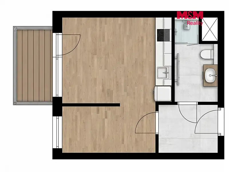 Pronájem bytu 1+kk 34 m², Praha – náhled fotky 2