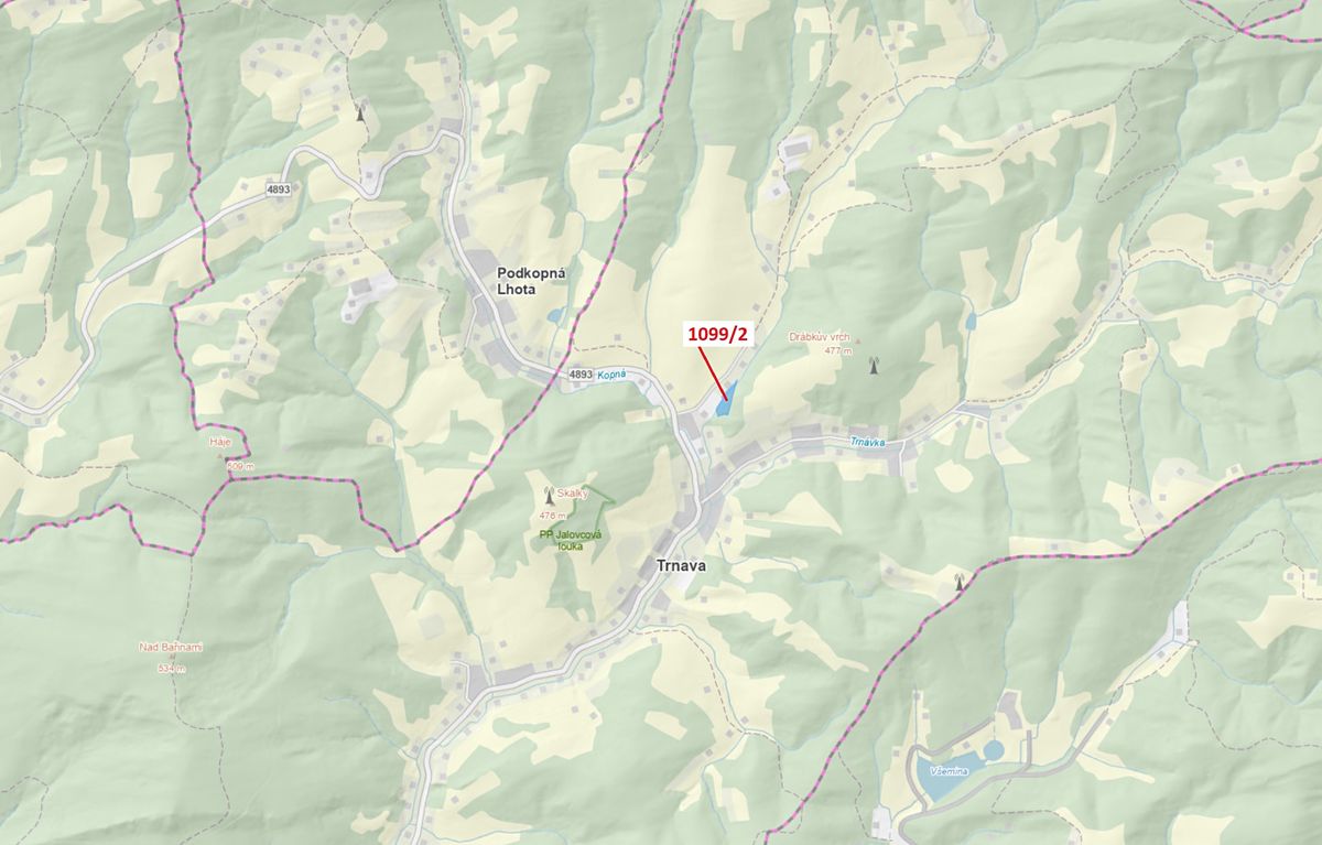 Dražba lesa 5255 m², Trnava – fotka 1 z 3