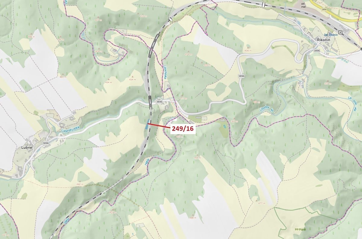 Dražba lesa 802 m², Lubné – fotka 1 z 3