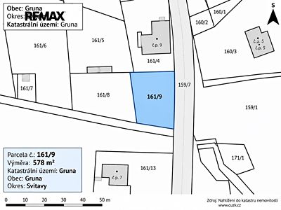 Prodej stavebního pozemku 578 m²