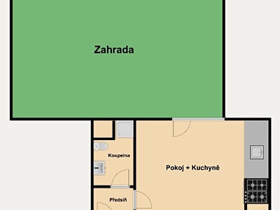 Квартира 1+kk в оренду, 26 м² (2 з 12)