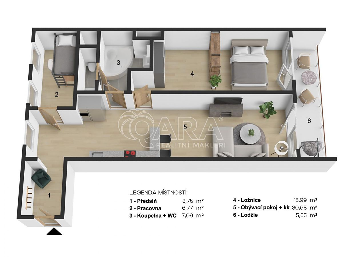 Prodej bytu 3+kk 75 m² – fotografie 2