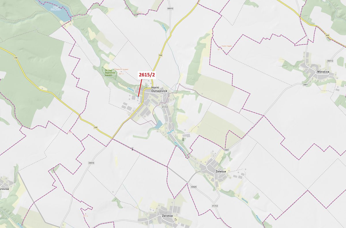 Dražba lesa 391 m², Horní Dunajovice – fotka 1 z 3