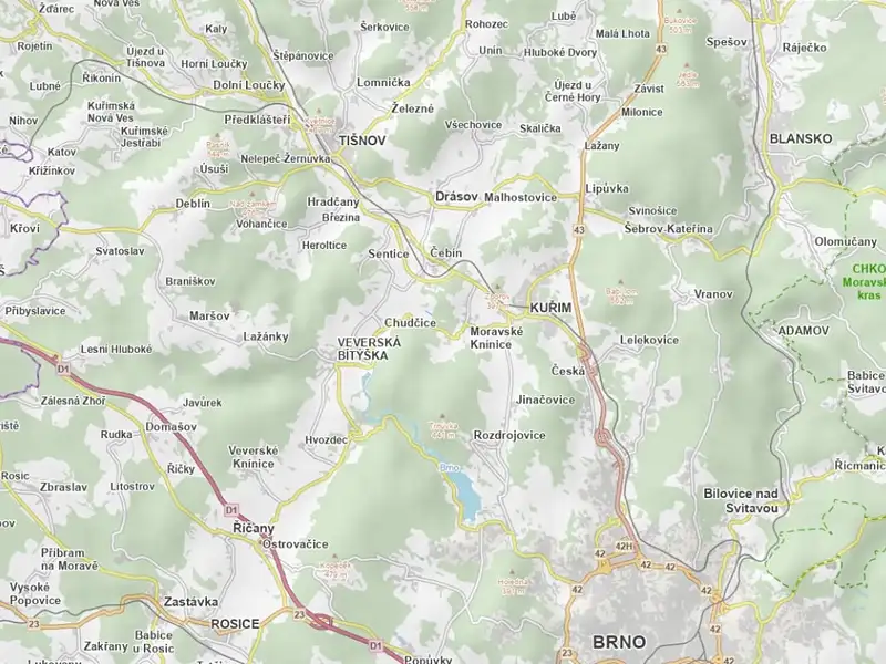 Prodej pole 3943 m², Čebín – náhled fotky 3