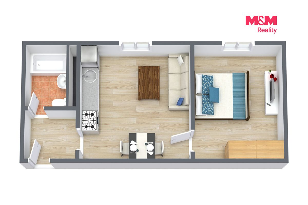 Pronájem bytu 2+kk 35 m² – fotografie 5