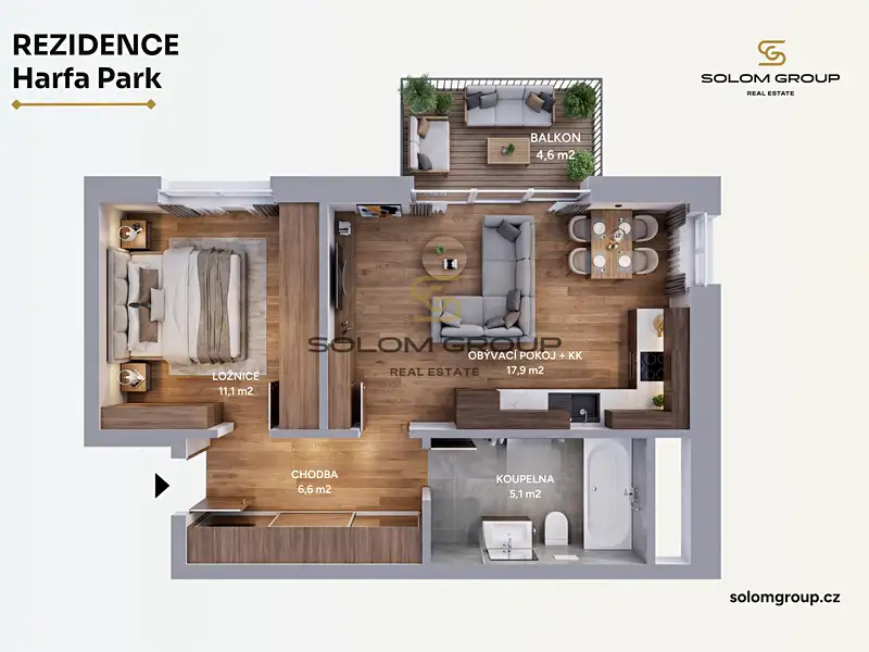 Prodej bytu 2+kk 46 m², Praha – náhled fotky 3
