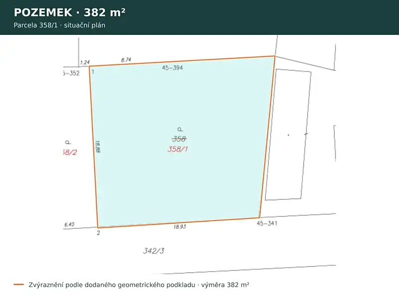 Prodej stavebního pozemku 382 m², Praha – náhled fotky 2