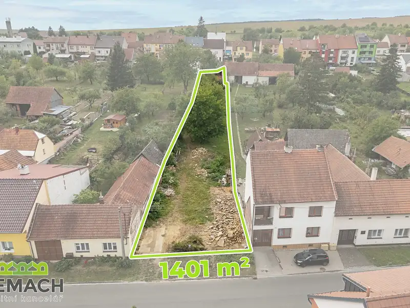Prodej stavebního pozemku 1401 m², Vlčnov – náhled fotky 1