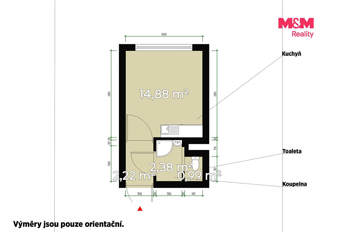 Prodej bytu 1+kk 20 m² – fotografie 3