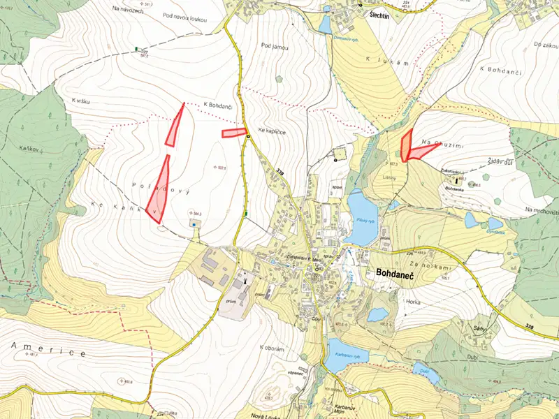 Prodej pole 19228 m², Bohdaneč – náhled fotky 3