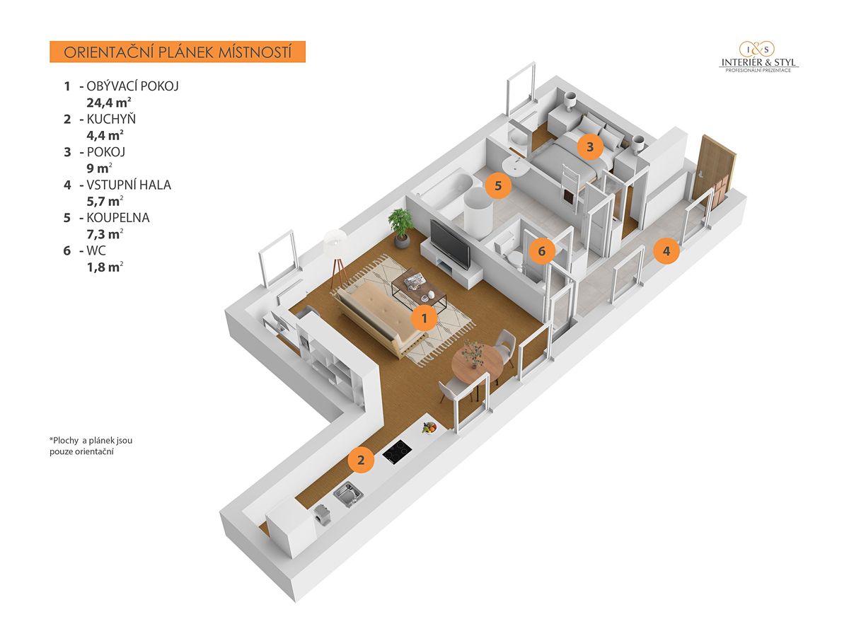 Prodej bytu 2+kk 54 m²