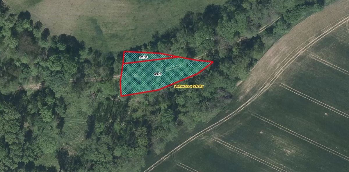 Prodej louky 1370 m², Markvartice – fotka 1 z 3