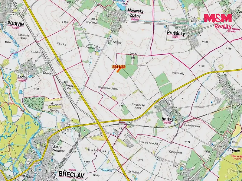 Prodej pole 612 m², Hrušky – náhled fotky 3
