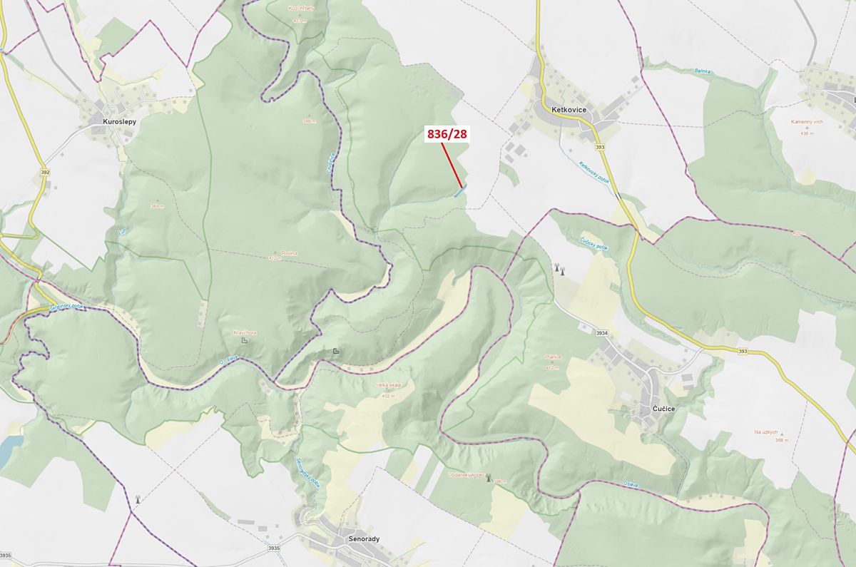 Dražba lesa 1686 m², Ketkovice – fotka 1 z 3