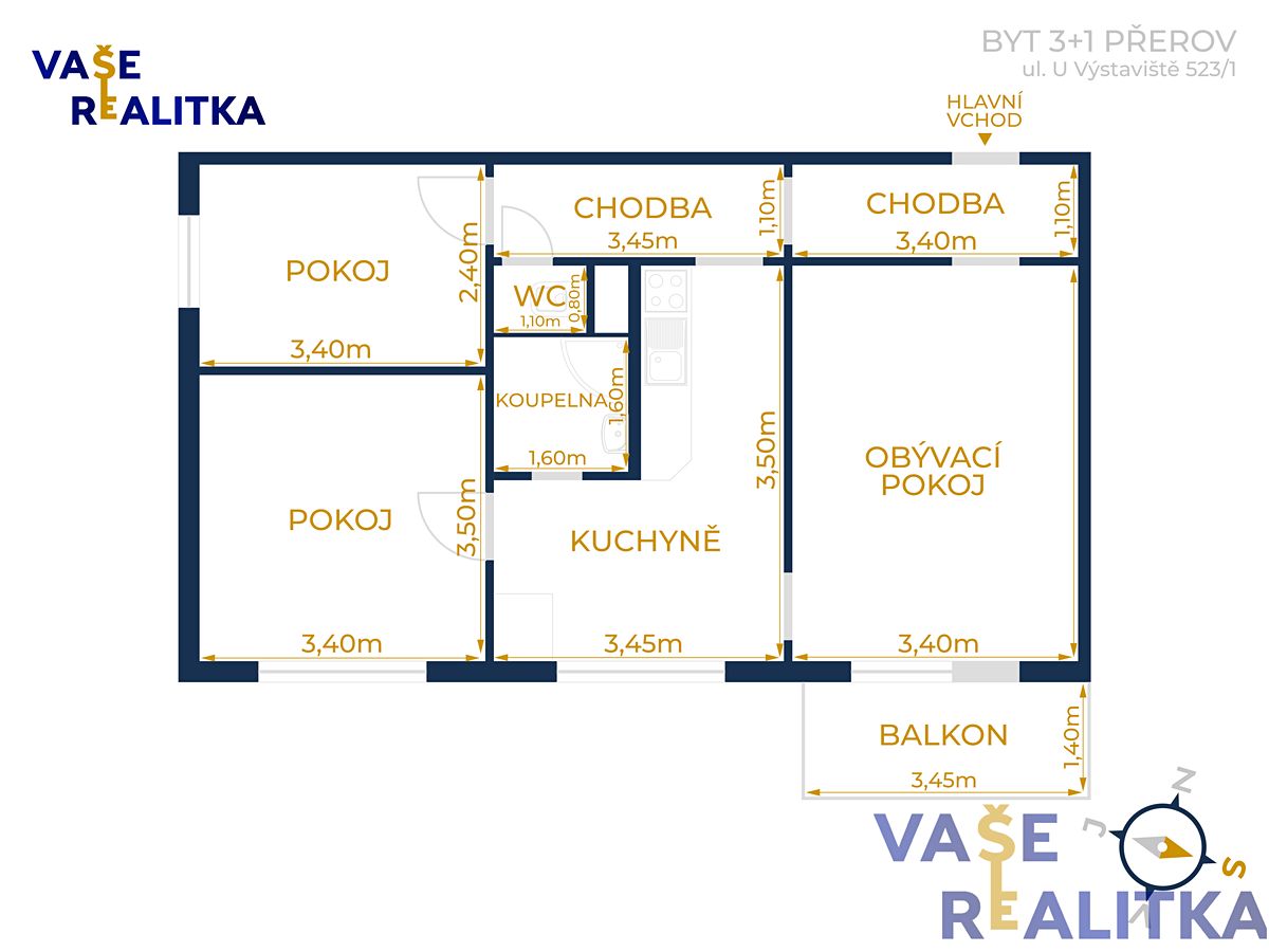 Prodej bytu 3+1 59 m² – fotografie 2