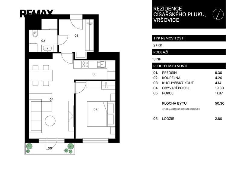 Wohnung 2+kk zum Kauf, 51 m² (2 von 29)